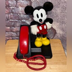 Vintage Disney Mickey Mouse Phone AT&T 90s Corded Landline Telephone Touch Tone